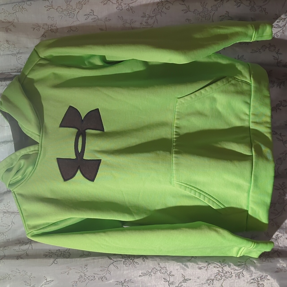 Under Armour Youth XL Neon Green Hooded Sweatshirt